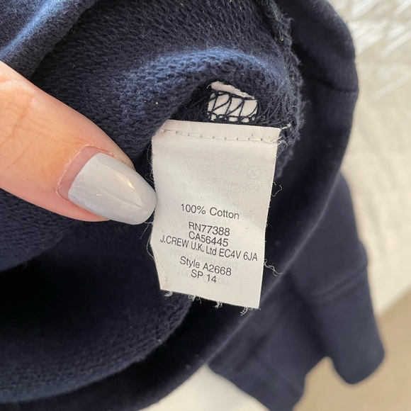 J Crew Embroidered Navy Sweatshirt | S - Picture 7 of 7